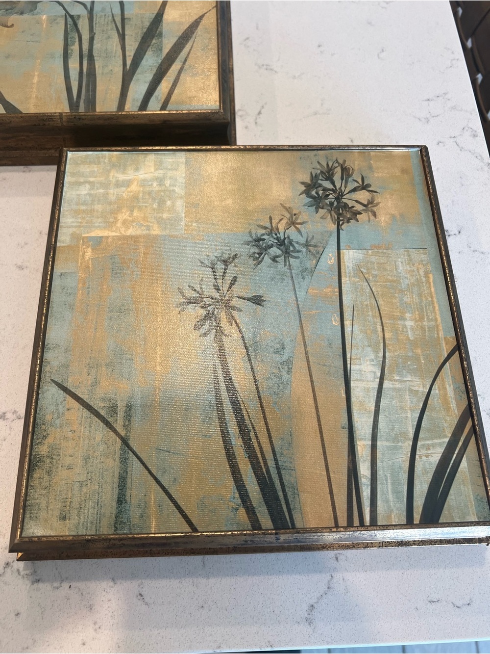 Set of 2 Botanical Design Prints with frames - Picture 3 of 9